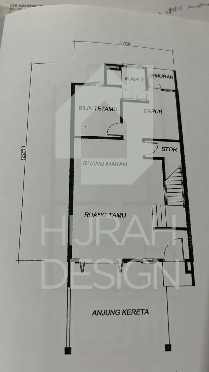 Pn Hafizah — pelan ruang 1